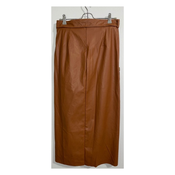 Faux Leather Asymmetrical Skirt - Picture 10 of 10